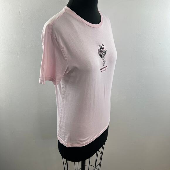 H&M DIVIDED Pink 'Mon Rayon de Soleil" Top Short Sleeves Crewneck Size XS - Picture 6 of 10